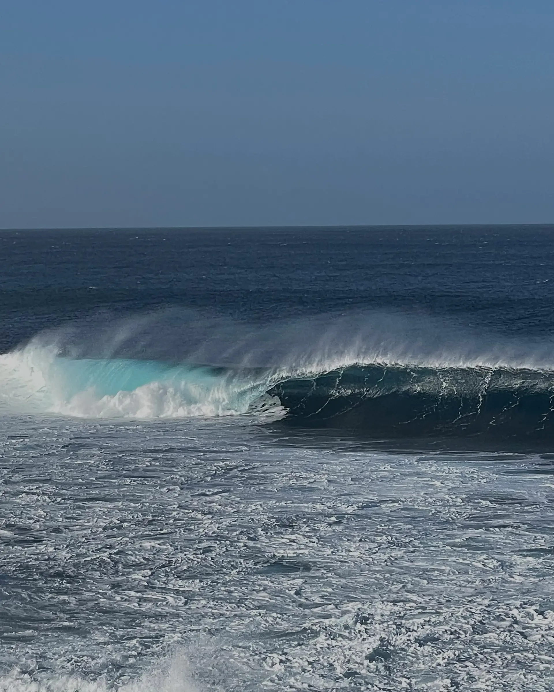 A wave breaking on open sea