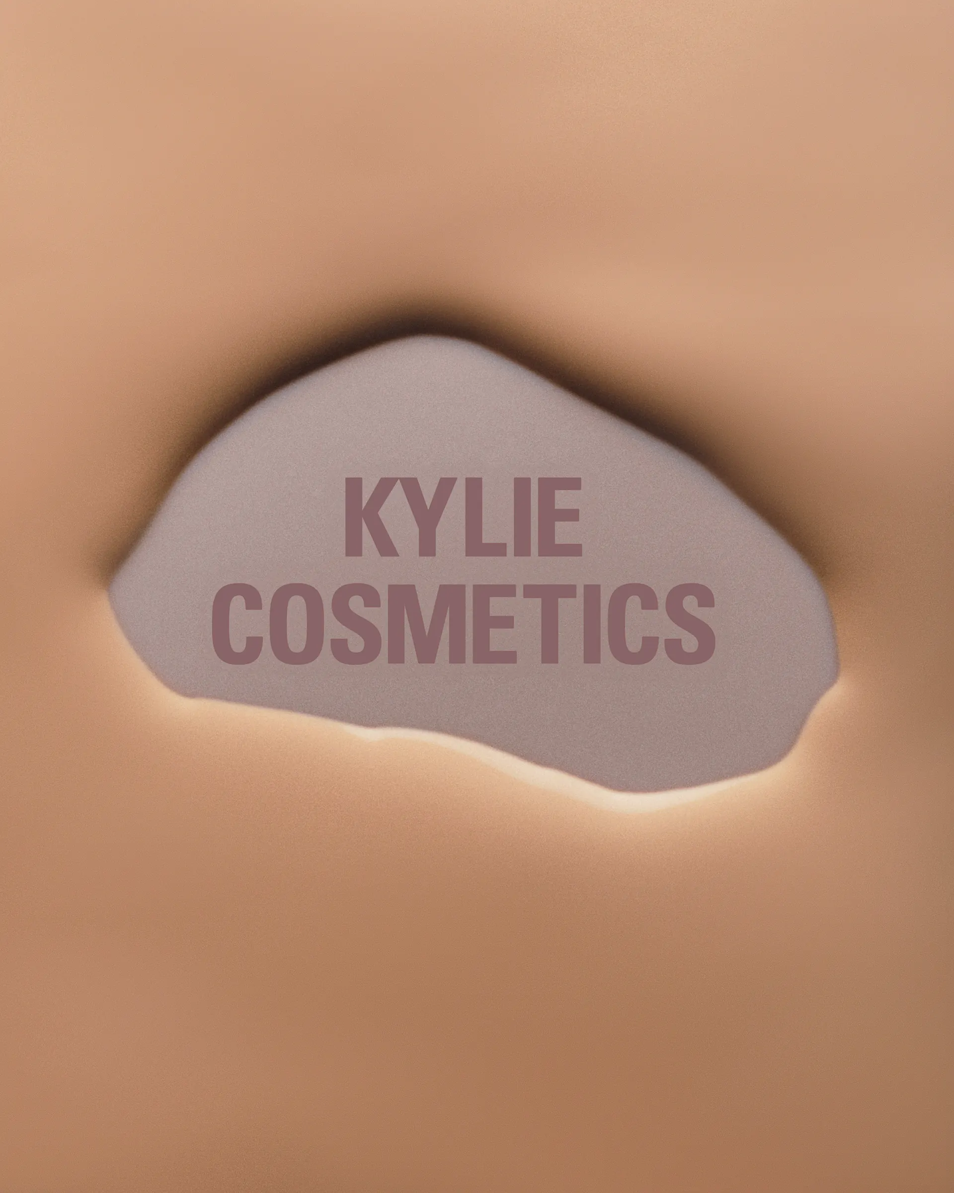 The Kylie Cosmetics name pressed into a sculpted surface
